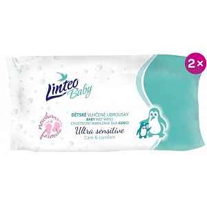 Linteo Baby Vlhčené ubrousky Ultra sensitive 2 x 64 ks