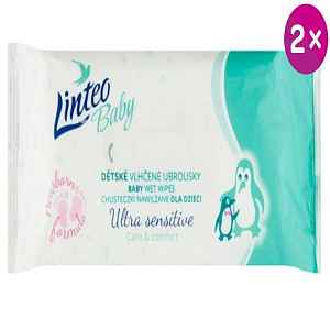 Linteo Baby Vlhčené ubrousky Ultra sensitive 2 x 64 ks