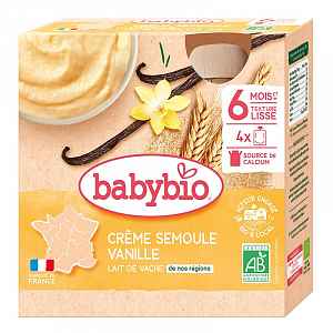 BABYBIO krupice s vanilkou 4x85g