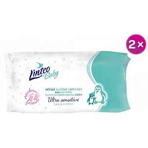 Linteo Baby Vlhčené ubrousky Ultra sensitive 2 x 64 ks