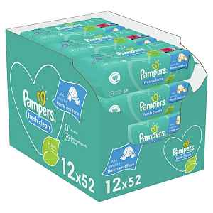 12 x PAMPERS Fresh Clean dětské čisticí ubrousky