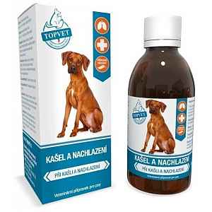 Topvet For Pets Kašel a nachlazení sirup pro psy 200 ml