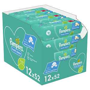 12 x PAMPERS Fresh Clean dětské čisticí ubrousky