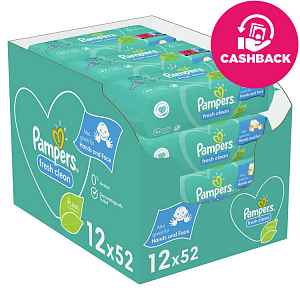 12 x PAMPERS Fresh Clean dětské čisticí ubrousky