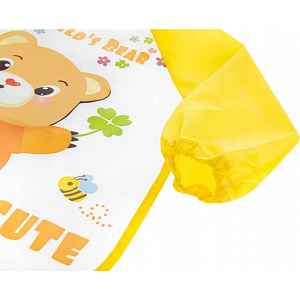 BocioLand Zástěrka, bryndák nepromakavý s dlouhým rukávem, Jahůdka, červený