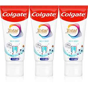 Colgate Total Junior Active Prevention Mild Mint zubní pasta pro důkladné vyčištění zubů a ústní dutiny pro děti 3x50 ml