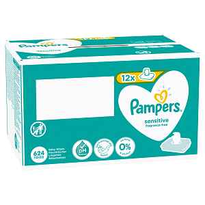 12 x PAMPERS Sensitive dětské čisticí ubrousky