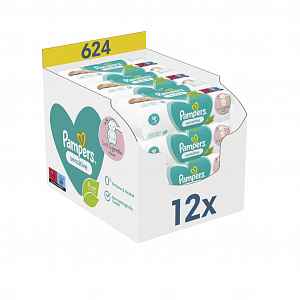 12 x PAMPERS Sensitive dětské čisticí ubrousky