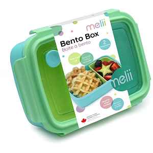 Melii Bento Box svačinový box Blue, Mint, Lime 880 ml