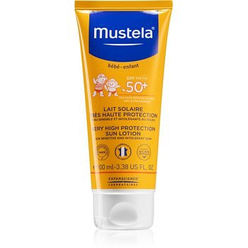 Mustela Bébé voděodolné mléko na opalování pro děti SPF 50+ 100 ml