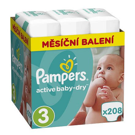 Pampers Active Baby Monthly Box S3 208ks