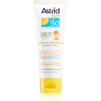 Astrid Sun Baby dětský krém na opalování SPF 50 voděodolný 75 ml