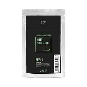 Náplň do pudru pro zakrytí řídnoucích vlasů Sibel Hair Building Fibers - černá, 25 g (8903101)