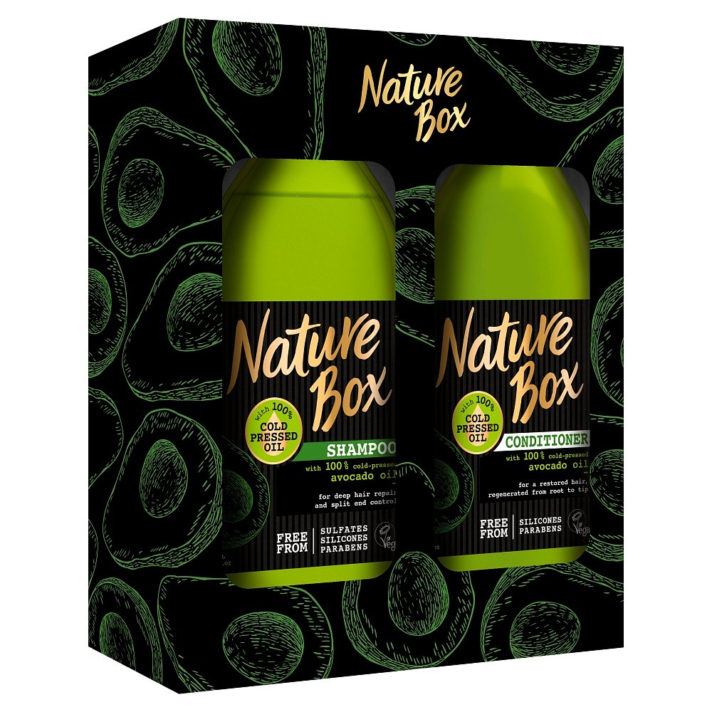 Nature Box Avocado Oil dárková sada 385 ml + 385 ml