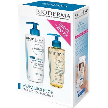 BIODERMA Atoderm Krém parfémovaný 500ml + Sprchový olej 200 ml