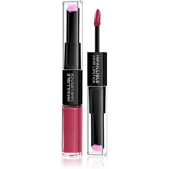 L’Oréal Paris Infallible dlouhotrvající rtěnka a lesk na rty 2 v 1 odstín 214 Raspberry For Life 5 ml