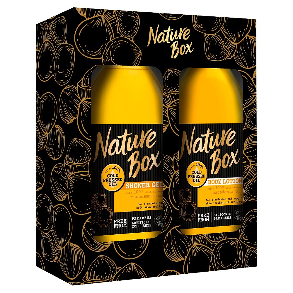 Nature Box Macadamia Oil dárková sada 385 ml + 385 ml