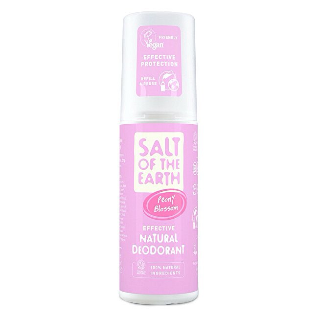 Salt Of The Earth Přírodní minerální deodorant ve spreji Peony Blossom  100 ml