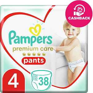 PAMPERS Premium Care Pants 4 MAXI (9-15 kg) 38 ks Value Pack – plenkové kalhotky