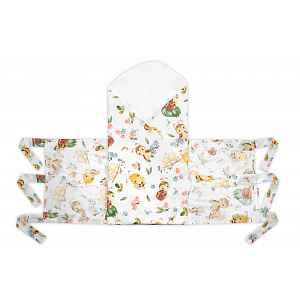 Baby Nellys Náhradní povlak na péřovou zavinovačku MAXI LALLY ,Včelky a Berušky, bílý