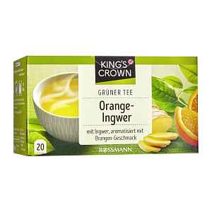 King's Crown Zelený čaj se zázvorem a pomerančem  35 g