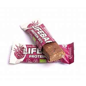 LifeFood Lifebar Protein tyčinka Raspberry BIO 47 g