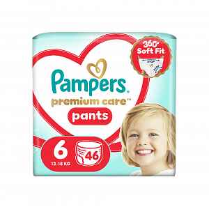Pampers Premium Care Pants vel. 6 13–19 kg plenkové kalhotky 46 ks