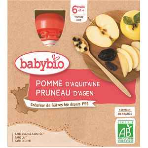 BABYBIO jablko švestka 4x90g