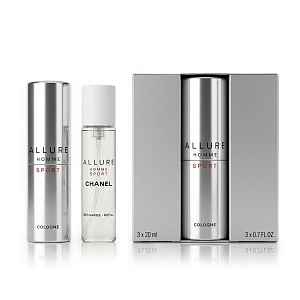 Chanel Allure Homme Sport Cologne kolínská voda (1x plnitelná + 2x náplň) 3 x 20 ml