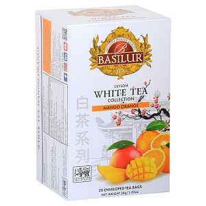 BASILUR White Tea Mango Orange bílý čaj 20 sáčků