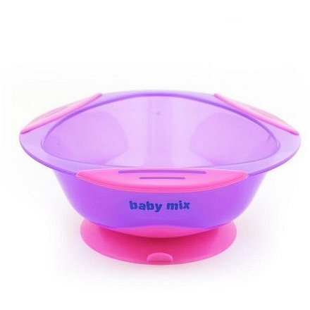Dětská protiskluzová miska Baby Mix fialová