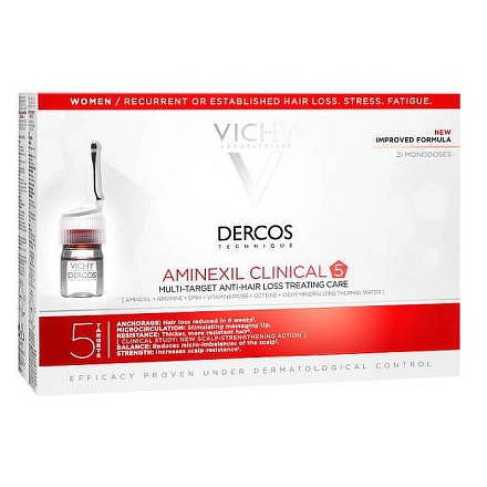 Vichy Dercos Aminexil clinical 5 multiúčelová kúra proti vypadávání vlasů pro ženy 21 x 6ml