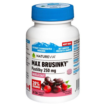 Swiss NatureVia Max brusinky pastilky tbl.30+6