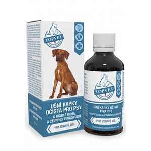 Topvet For Pets Ušní kapky Očista pro psy 50 ml