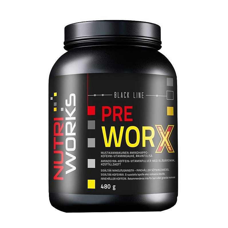 NutriWorks Pre Worx borůvka 480g