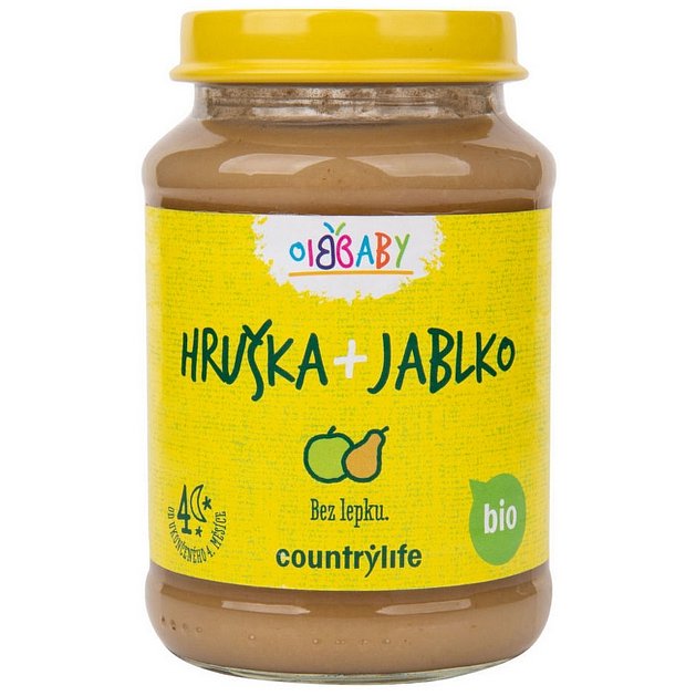 Country Life Příkrm hruška, jablko BIO 190g