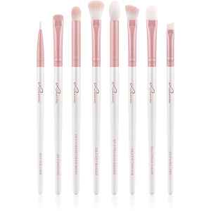 Luvia Cosmetics Prime Vegan All Eye Want sada štětců na oči Candy (Pearl White / Rose) 8 ks