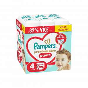 Pampers Premium Care Pants vel. 4 9–15 kg plenkové kalhotky 124 ks
