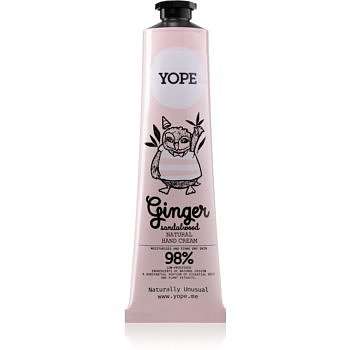 Yope Ginger & Sandalwood přírodní krém na ruce pro výživu a hydrataci 100 ml