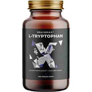 BrainMax L-Tryptophan, 430 mg, 100 rostlinných kapslí