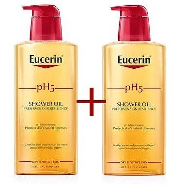 EUCERIN pH5 Relipidační sprchový olej 400ml 1+1