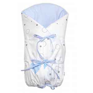 Baby Nellys Povlak, potah bavlna na retro zavinovačku LALLY, I love Boy , modrá/bílá