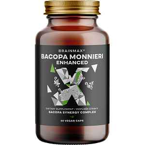 BrainMax Enhanced Bacopa Monnieri, 60 rostlinných kapslí