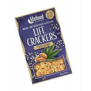 LifeFood Life Crackers Konopné s chia RAW BIO 90 g