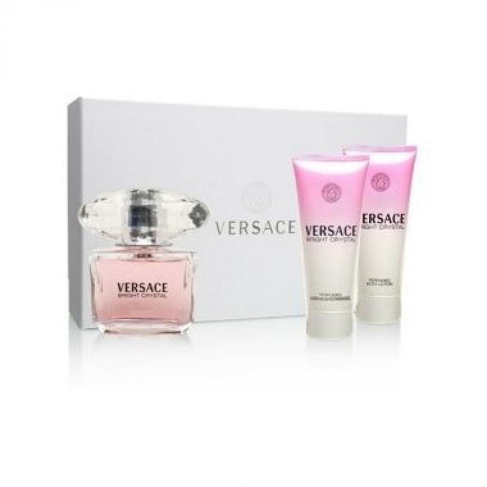 Versace Bright Crystal Toaletní voda 50ml Edt 50ml + 50ml tělové mléko + 50ml sprchový gel