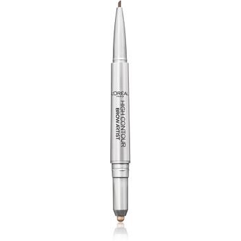 L’Oréal Paris Brow Artist High Contour rozjasňovač a tužka na obočí odstín 208 Warm Brunette