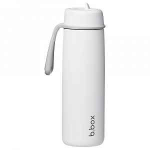 B.BOX Nerezová termolahev s brčkem 690 ml - white out