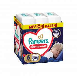 Pampers Night Pants vel. 6 13–19 kg dětské plenkové kalhotky 80 ks