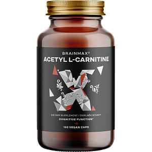 BrainMax Acetyl L-Carnitine, 500 mg, 100 rostlinných kapslí