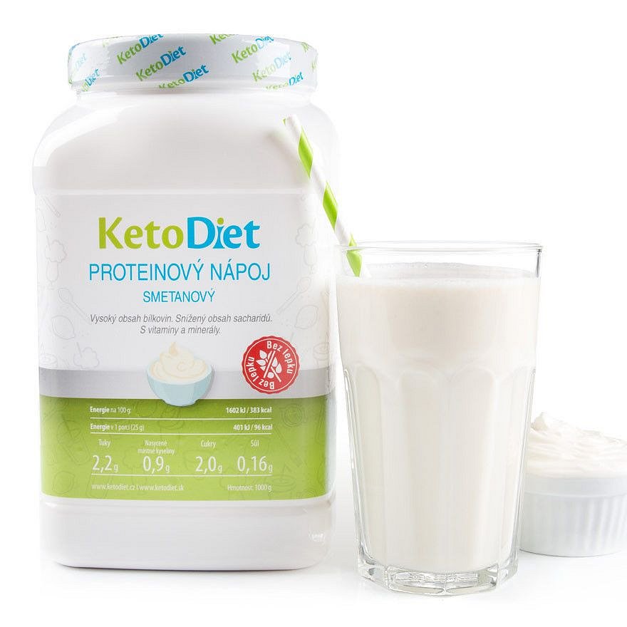 KetoDiet Proteinový nápoj smetanový 1000 g
